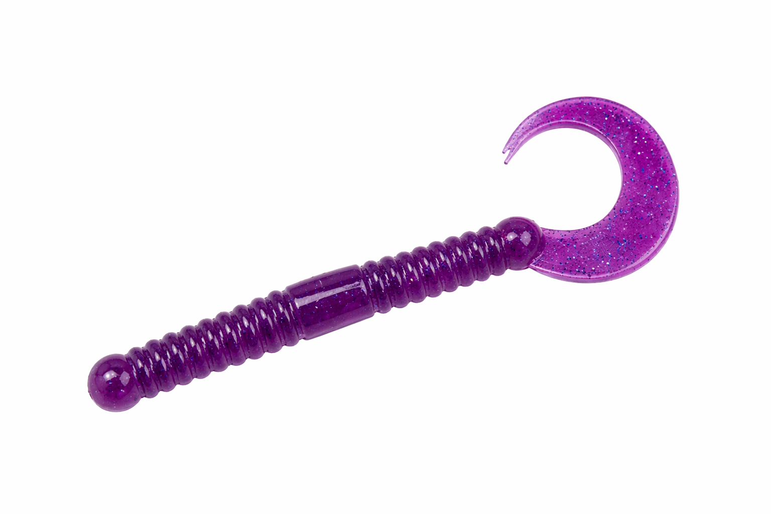 Wurble Curly Tail Worm for Bass Fishing - 8 Pack