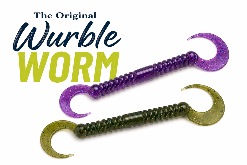 Original Wurble Worm Double-Tail Wacky Rig Worm - 8 Pack