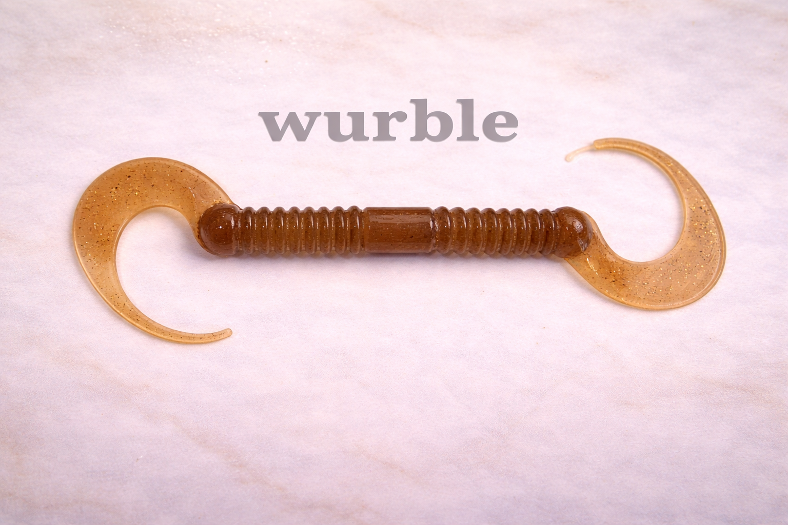 Original Wurble Worm Brown Crawler soft plastic bass fishing worm