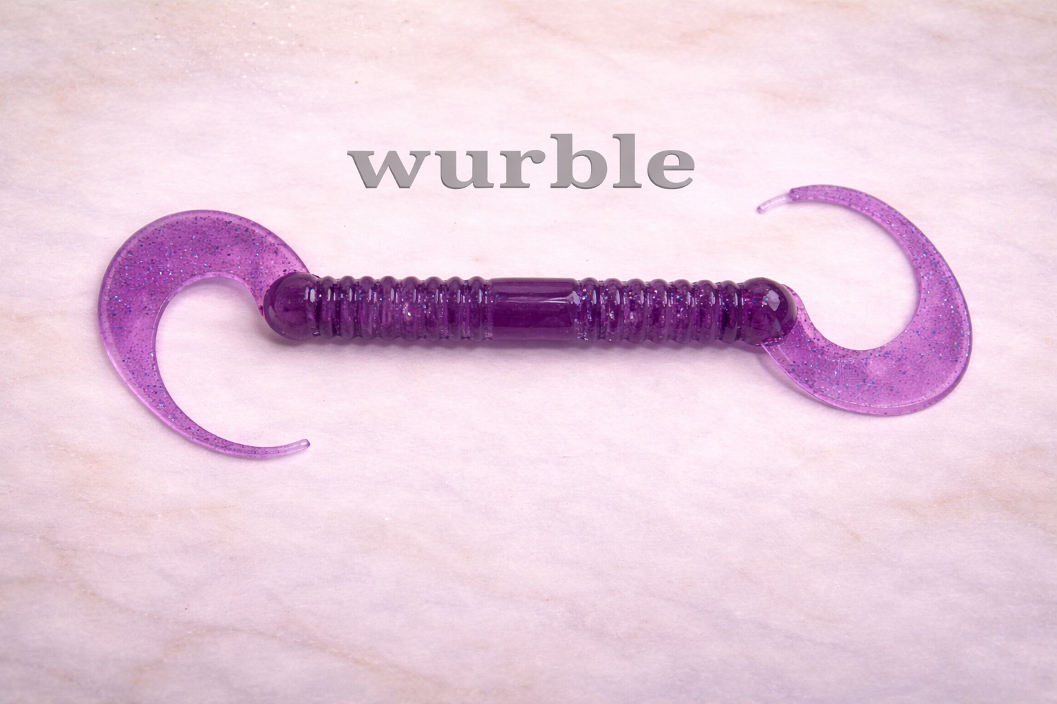 Original Wurble Worm Purple Plum soft plastic bass fishing worm